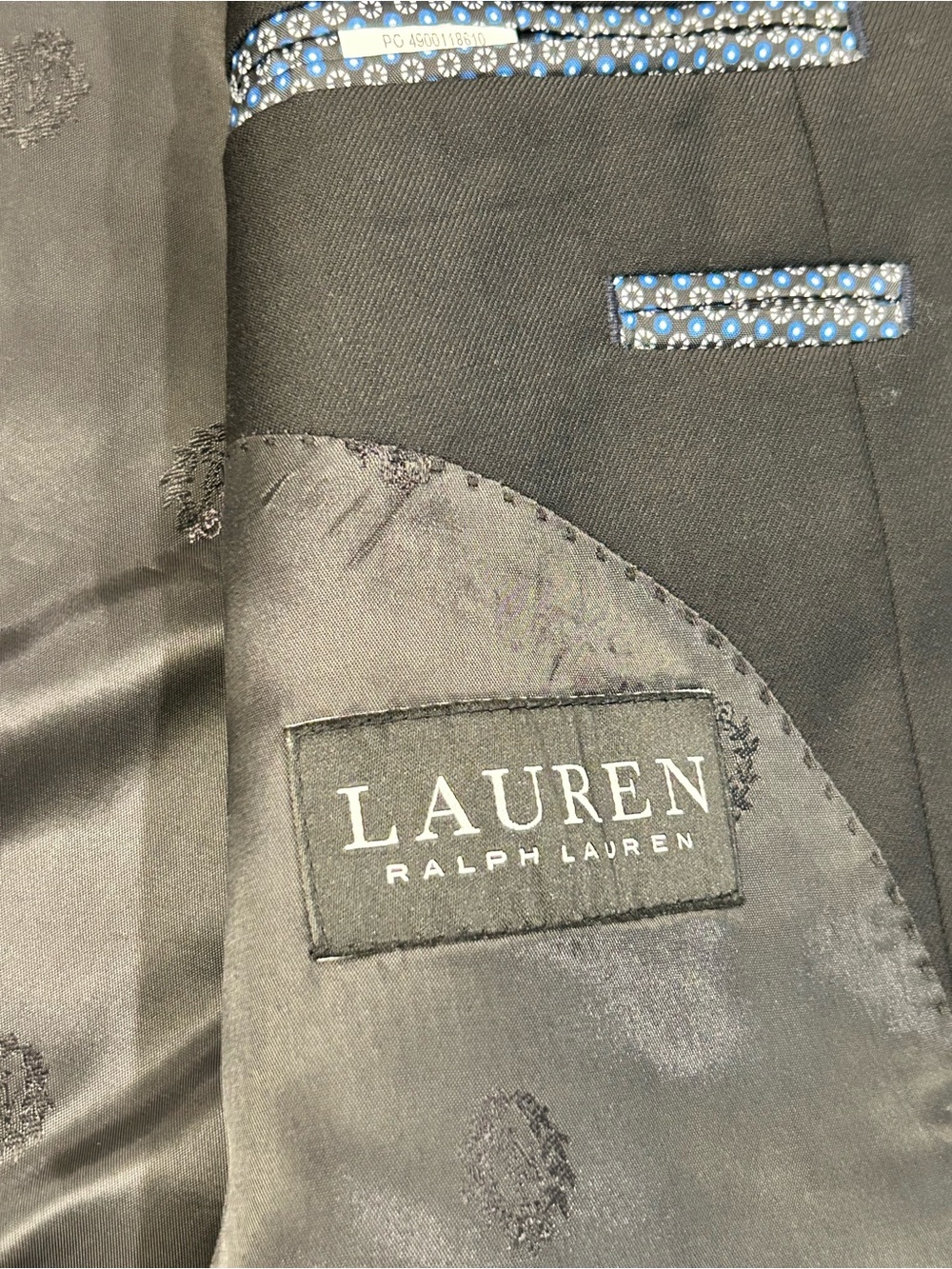 Lauren Ralph Lauren Black Two-Piece Suit 54R x 44/42 Formal Wool Blend Men’s - Picture 12 of 16